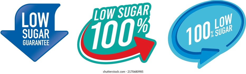 Low sugar guarantee icon signage badge svg