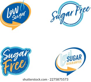Low sugar guarantee icon signage badge	 svg