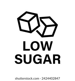 Low sugar icon healthy food concept