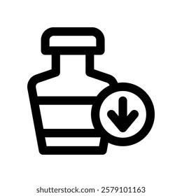 low sugar icon. vector line icon for your website, mobile, presentation, and logo design.