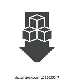low sugar icon vector symbol black and white