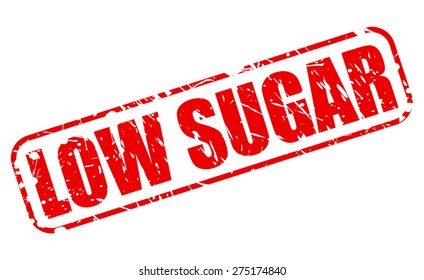 Low Sugar Red Stamp Text On White