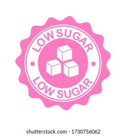 Logo de la plantilla vectorial de señalización de bajo nivel de azúcar. Adecuado para empresas, mujeres, productos alimenticios, dieta, salud, arte y diseño 