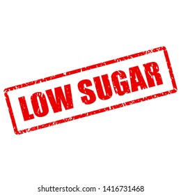 Low Sugar Vector Stamp Isolated On White Background