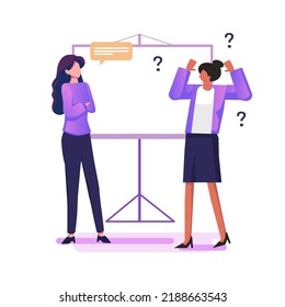 Low technical communication flat style illustration design