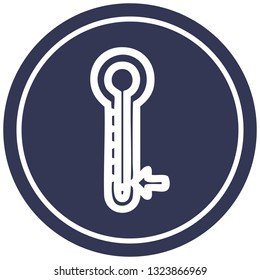 low temperature circular icon symbol
