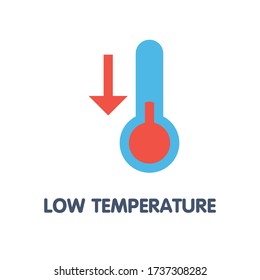 Low temperature flat icon design style illustration on white background eps.10