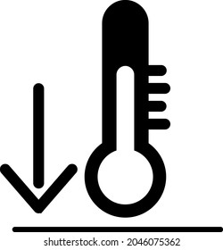  Low Temperature Glyph Vector Icon Design
