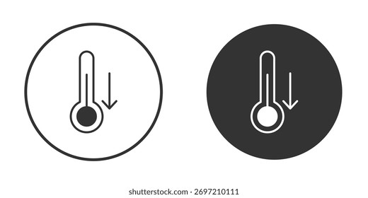 Low Temperature icon illustration. Pixel vector graphics - Vector.