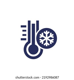 low temperature icon, vector sign