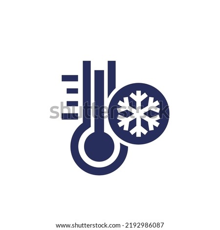 low temperature icon, vector sign