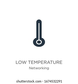 Low temperature icon vector. Trendy flat low temperature icon from networking collection isolated on white background. Vector illustration can be used for web and mobile graphic design, logo, eps10