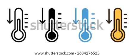 Low temperature icon vector. weather reports, climate studies, and seasonal forecasts symbol. vector illustration.