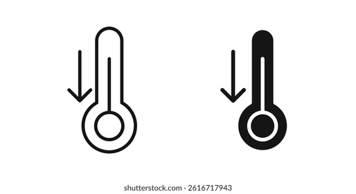 Low Temperature icons set for website design