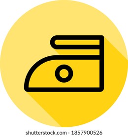 low temperature outline icon in long shadow style