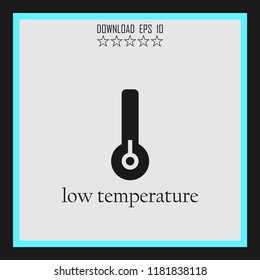 low temperature sketch vector icon