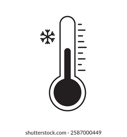 Low Temperature Thermometer Indicators. Freezing Point and Winter Chill Symbols
