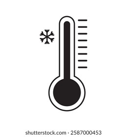 Low Temperature Thermometer Indicators. Freezing Point and Winter Chill Symbols
