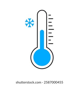 Low Temperature Thermometer Indicators. Freezing Point and Winter Chill Symbols
