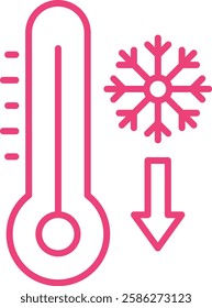 Low Temperature vector icon. Can be used for printing, mobile and web applications.