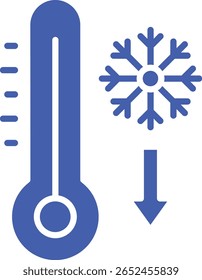 Low Temperature vector icon. Can be used for printing, mobile and web applications.