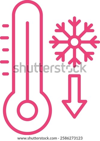 Low Temperature vector icon. Can be used for printing, mobile and web applications.