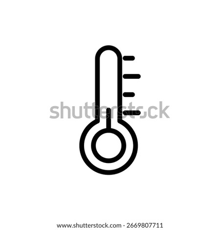 Low Temperature Vector Icon. A minimalist and simple line style illustration representing a low temperature. Perfect for weather apps, climate infographics, and other design projects.