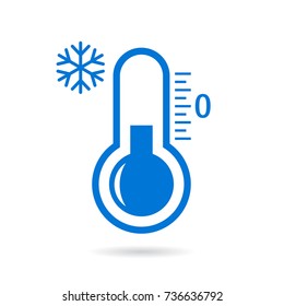 Low temperature vector pictogram illustration isolated on white background