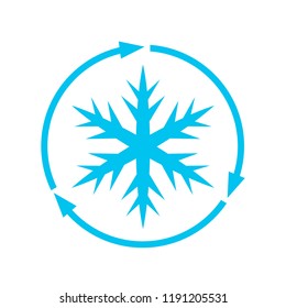 Low temperature vector sign isolated on white background