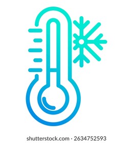 Elemento del icono de las bajas temperaturas para el diseño