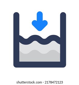 Low Tide Sign with Solid Icon
