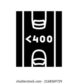 low traffic road glyph icon vector. low traffic road sign. isolated symbol illustration