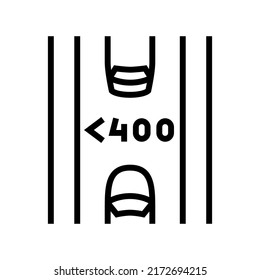 low traffic road line icon vector. low traffic road sign. isolated contour symbol black illustration