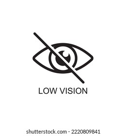 low vision icon , ophthalmology icon vector