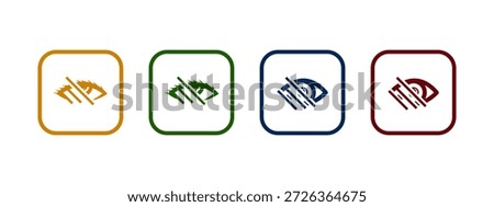 low vision icon vector illustration. blind icon in different color design.