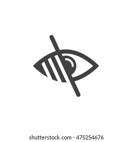 Low Vision symbol. blindness line icon, outline vector logo illustration, linear pictogram isolated on white