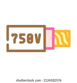 low voltage cables color icon vector. low voltage cables sign. isolated symbol illustration