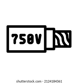 low voltage cables line icon vector. low voltage cables sign. isolated contour symbol black illustration