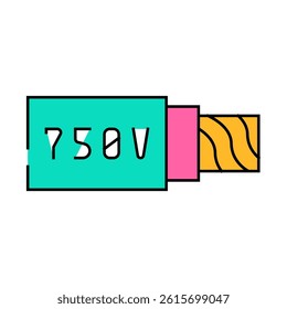 low voltage cables line icon vector. low voltage cables sign. isolated symbol illustration
