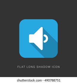 Low Volume Flat blue long shadow Icon / Logo Design