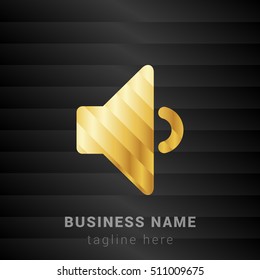 Low Volume Gold and Black silk fashion premium icon / Logo