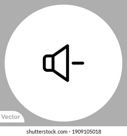 Low volume icon sign vector,Symbol, logo illustration for web and mobile