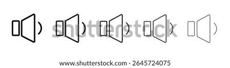 low volume icon simple vector outline logo