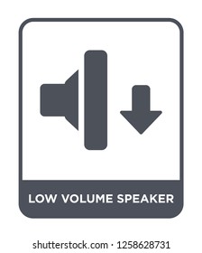 low volume speaker icon vector on white background, low volume speaker trendy filled icons from Music and media collection, low volume speaker simple element illustration