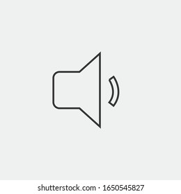 low volume speaker line icon