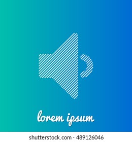 Low Volume White stroke fill with blue and green gradient background Icon / Logo Design