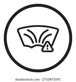 Icono de indicador de líquido de lavadora baja, Vector de símbolo de alerta del tablero de instrumentos del automóvil.