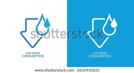 low water icon on white background
