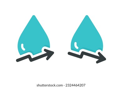 Low water icon. Vector illustration