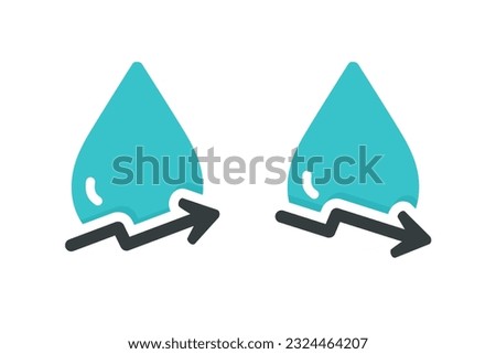 Low water icon. Vector illustration